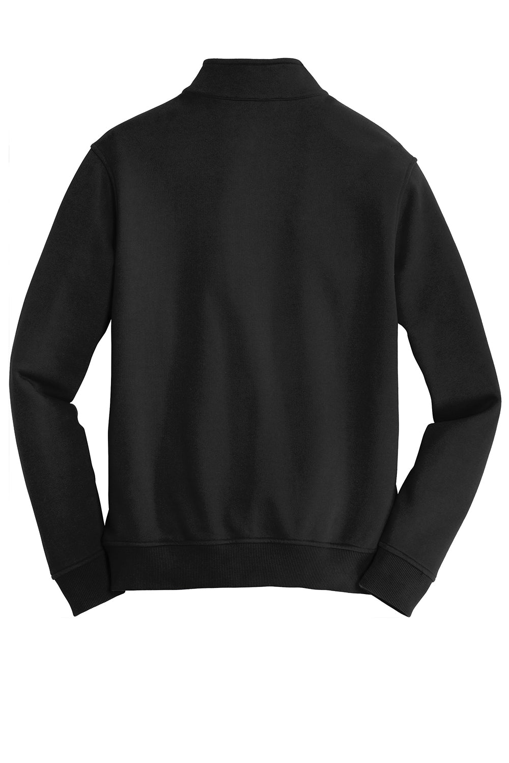 CornerStone CS626 Mens Fleece 1/4 Zip Sweatshirt Black Flat Back