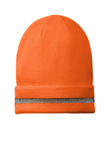 CornerStone CS800 Mens Enhanced Visibility Beanie Safety Orange Flat Front