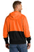 CornerStone CSF01 Mens Enhanced Visibility Moisture Wicking Fleece Hooded Sweatshirt Hoodie Safety Orange Model Back