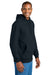 CornerStone CSF630 Mens Tough Fleece Hooded Sweatshirt Hoodie Navy Blue Model Side