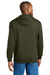 CornerStone CSF630 Mens Tough Fleece Hooded Sweatshirt Hoodie Tundra Green Model Back