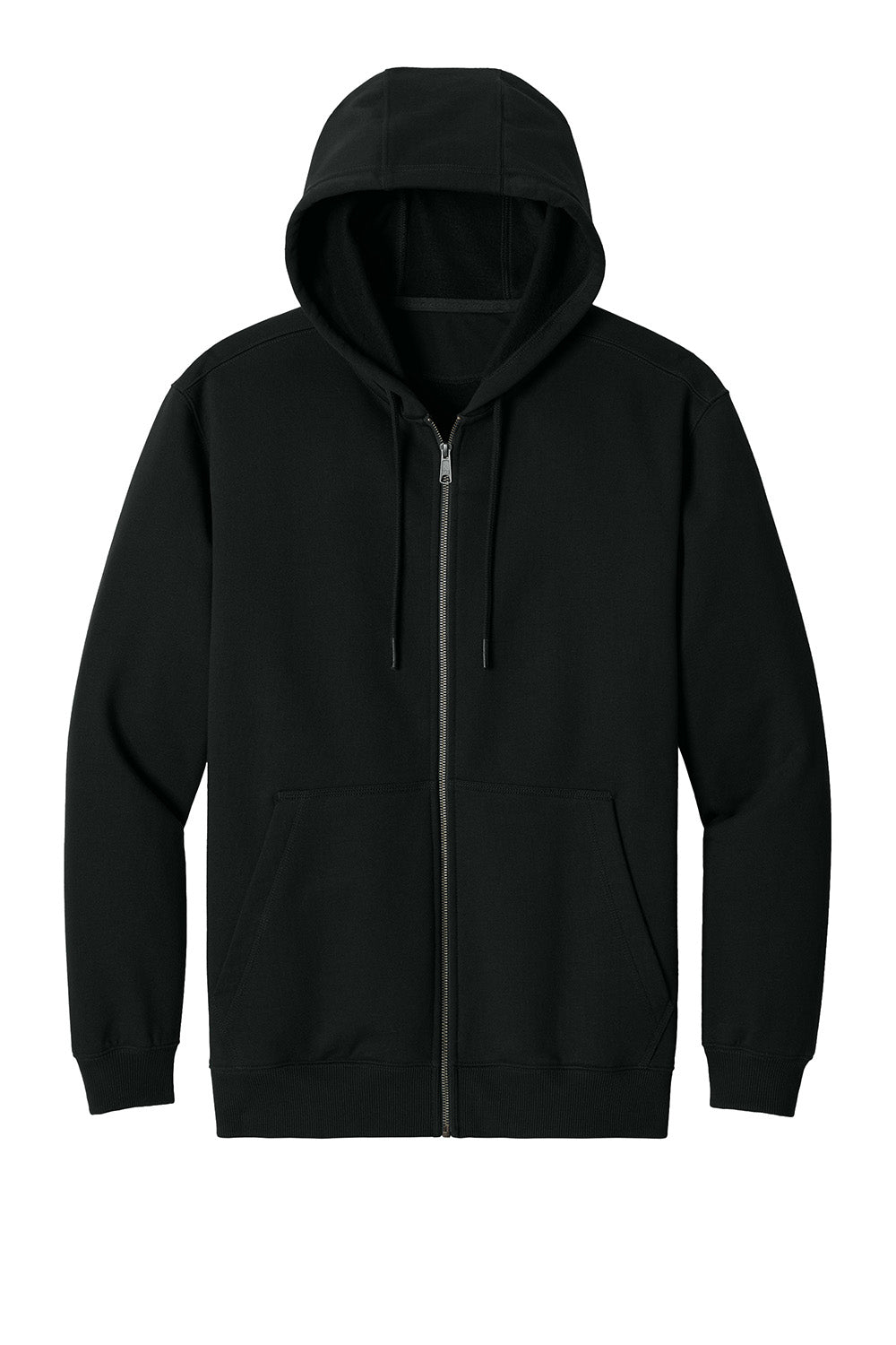 CornerStone CSF631 Mens Tough Fleece Full Zip Hooded Sweatshirt Hoodie Black Flat Front