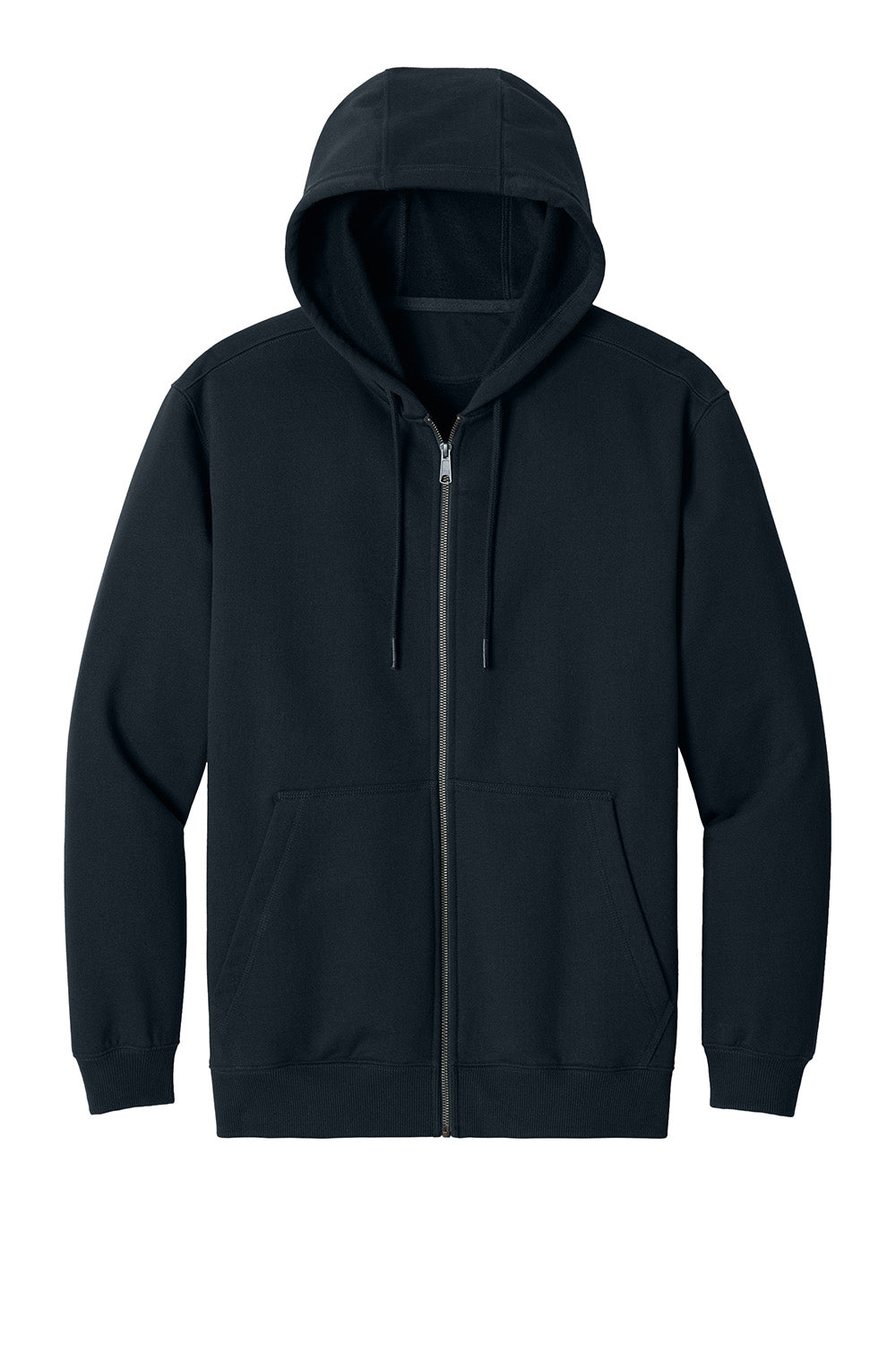 CornerStone CSF631 Mens Tough Fleece Full Zip Hooded Sweatshirt Hoodie Navy Blue Flat Front