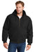 CornerStone CSJ41 Mens Duck Cloth Full Zip Hooded Jacket Black Model Front