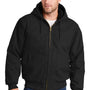 CornerStone Mens Duck Cloth Full Zip Hooded Jacket - Black