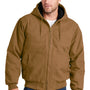 CornerStone Mens Duck Cloth Full Zip Hooded Jacket - Duck Brown