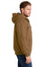 CornerStone CSJ41 Mens Duck Cloth Full Zip Hooded Jacket Duck Brown Model Side