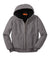 CornerStone CSJ41 Mens Duck Cloth Full Zip Hooded Jacket Metal Grey Flat Front