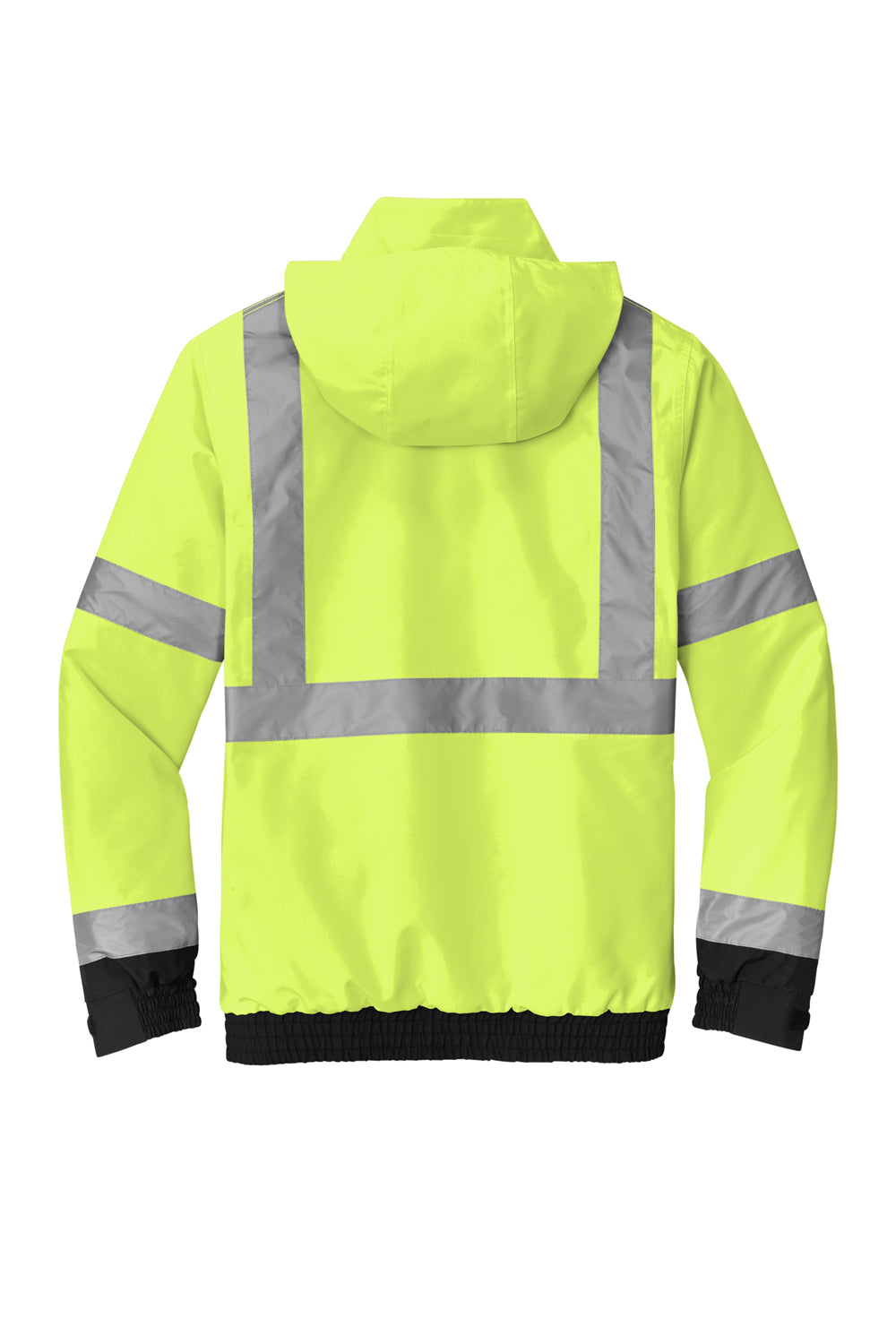 CornerStone CSJ500 Mens Enhanced Visibility Waterproof Full Zip Hooded Jacket Safety Yellow Flat Back