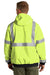 CornerStone CSJ500 Mens Enhanced Visibility Waterproof Full Zip Hooded Jacket Safety Yellow Model Back