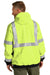 CornerStone CSJ501 Mens Enhanced Visibility Waterproof Ripstop Full Zip Hooded Jacket Safety Yellow Model Back