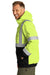 CornerStone CSJ501 Mens Enhanced Visibility Waterproof Ripstop Full Zip Hooded Jacket Safety Yellow Model Side