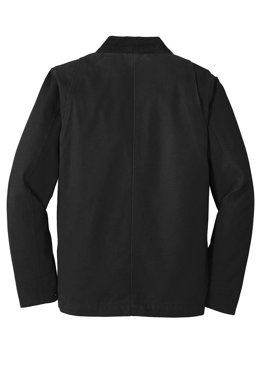 CornerStone CSJ50 Mens Duck Cloth Full Zip Jacket Black Flat Back