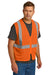 CornerStone CSV101 Mens ANSI 107 Class 2 Mesh Zipper Vest Safety Orange Model 3q