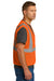 CornerStone CSV101 Mens ANSI 107 Class 2 Mesh Zipper Vest Safety Orange Model Side