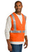 CornerStone CSV102 Mens ANSI 107 Class 2 Mesh Zipper Vest Safety Orange Model 3q