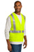 CornerStone CSV102 Mens ANSI 107 Class 2 Mesh Zipper Vest Safety Yellow Model 3q