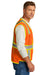 CornerStone CSV105 Mens ANSI 107 Class 2 Surveyor Zipper Vest w/ Pocket Safety Orange Model Side