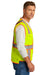 CornerStone CSV105 Mens ANSI 107 Class 2 Surveyor Zipper Vest w/ Pocket Safety Yellow Model Side