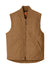 CornerStone CSV40 Mens Duck Cloth Full Zip Vest Duck Brown Flat Front