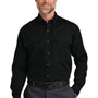 CornerStone Mens Select Tactical Stain Resistant Long Sleeve Button Down Shirt w/ Pockets - Black - New