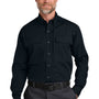 CornerStone Mens Select Tactical Stain Resistant Long Sleeve Button Down Shirt w/ Pockets - Navy Blue - New