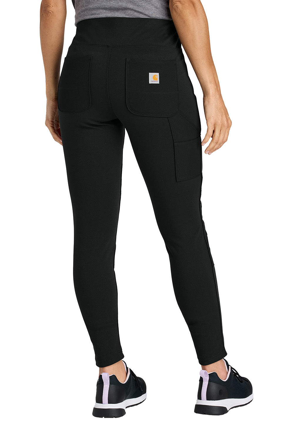 Carhartt CT102482 Womens Midweight Utility Leggings w/ Pockets Black Model Back