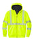 Carhartt CT104988 Mens ANSI 107 Class 3 Lined Full Zip Hooded Sweatshirt Hoodie Bright Lime Green Flat Front