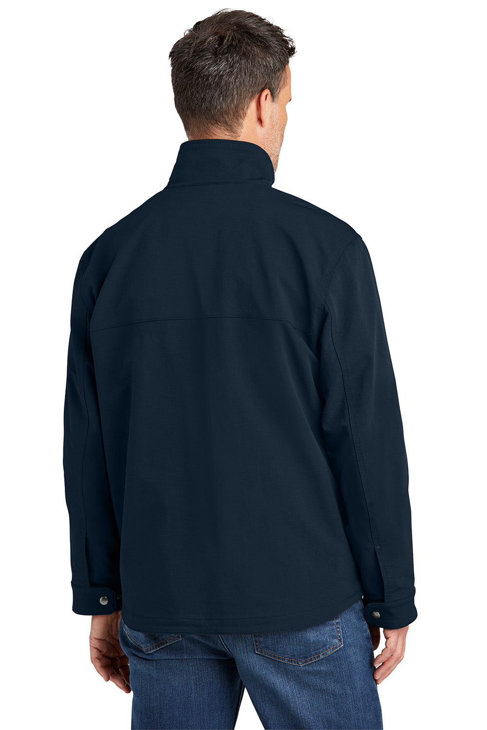 Carhartt CT105534 Mens Super Dux Wind & Water Resistant Full Zip Jacket Navy Blue Model Back