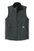 Carhartt CT106418 Mens Textured Fleece Full Zip Vest Heather Carbon Grey Flat Front