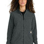 Carhartt Womens Textured Fleece Full Zip Jacket - Heather Carbon Grey - New