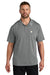 Carhartt CT106880 Mens Moisture Wicking Short Sleeve Polo Shirt w/ Pocket Asphalt Grey Model Front