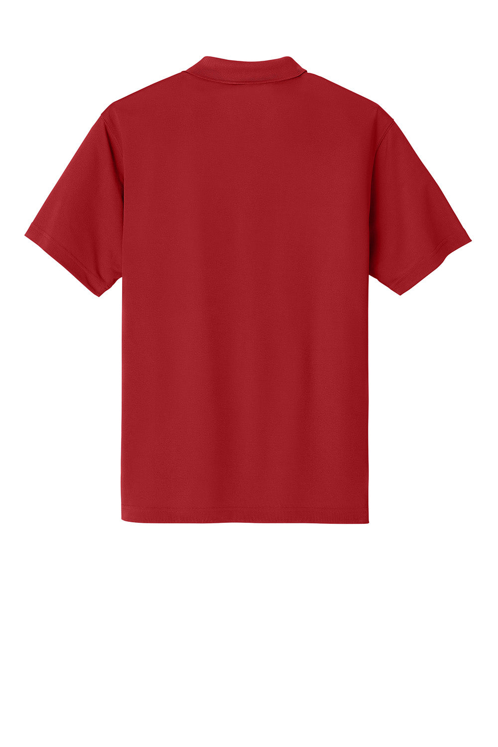 Carhartt CT106880 Mens Moisture Wicking Short Sleeve Polo Shirt w/ Pocket Crimson Red Flat Back