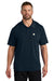 Carhartt CT106880 Mens Moisture Wicking Short Sleeve Polo Shirt w/ Pocket Navy Blue Model Front