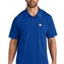 Carhartt Mens Moisture Wicking Short Sleeve Polo Shirt w/ Pocket - Royal Glass Blue - New