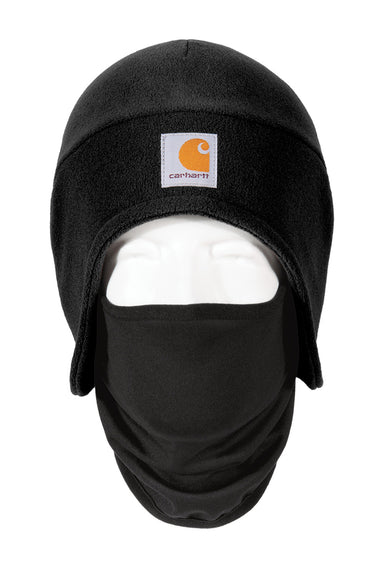 Carhartt CTA202 Mens Fleece 2-In-1 Winter Beanie Black Flat Front