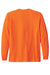 Carhartt CTK126 Mens Workwear Long Sleeve Crewneck T-Shirt w/ Pocket Bright Orange Flat Back