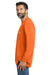 Carhartt CTK126 Mens Workwear Long Sleeve Crewneck T-Shirt w/ Pocket Bright Orange Model Side