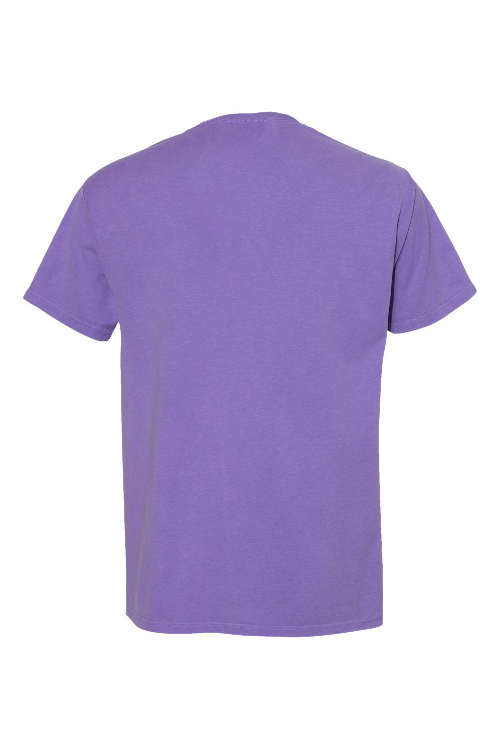 ComfortWash By Hanes GDH100 Mens Short Sleeve Crewneck T-Shirt Lavender Purple Flat Back