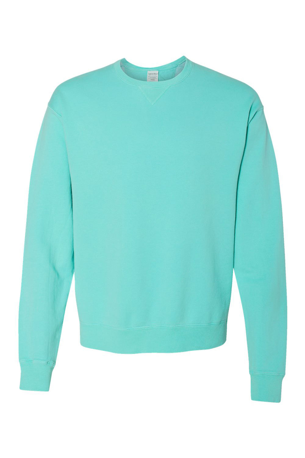 ComfortWash By Hanes GDH400 Mens Crewneck Sweatshirt Mint Green Flat Front