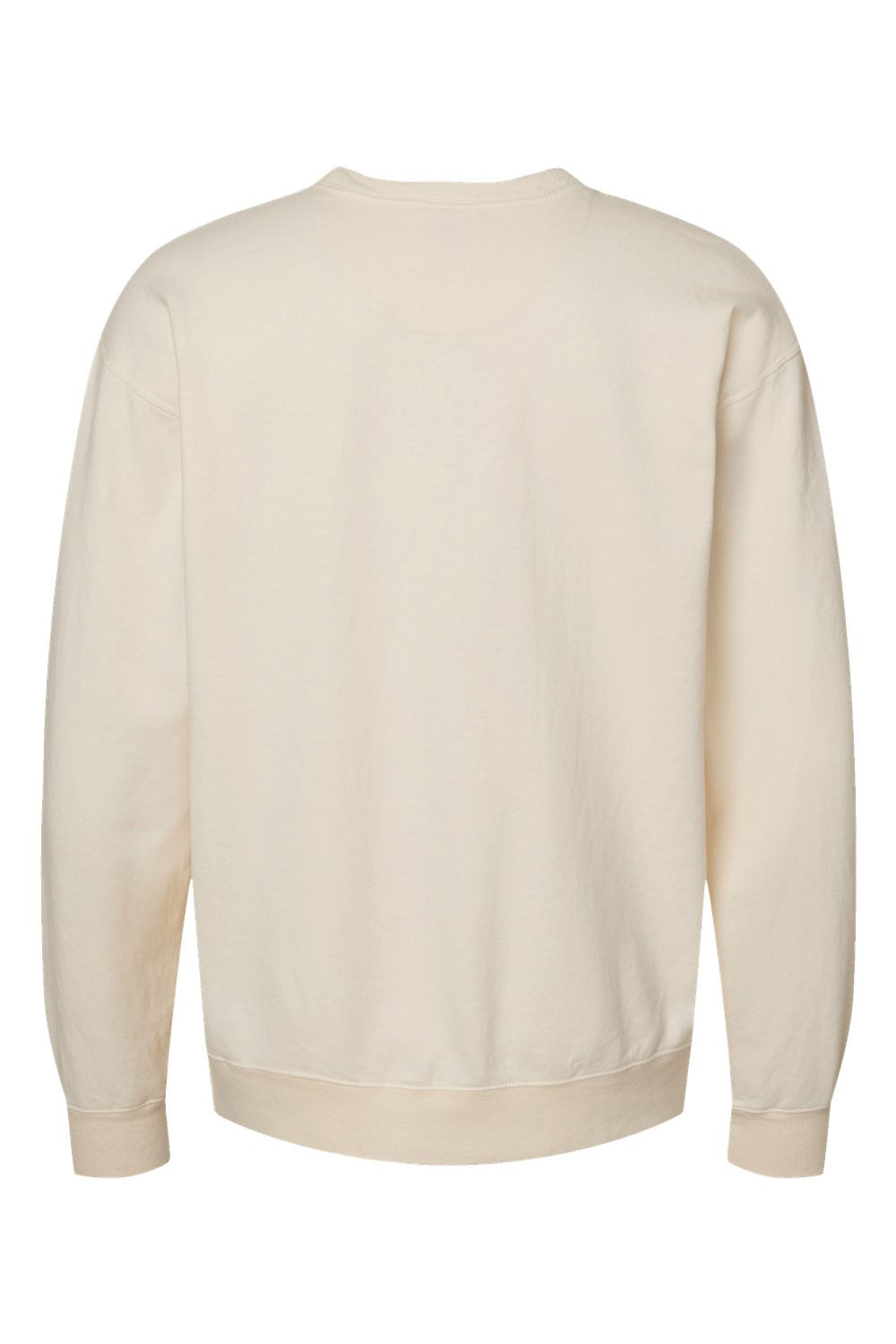 ComfortWash By Hanes GDH400 Mens Crewneck Sweatshirt Parchment Flat Back