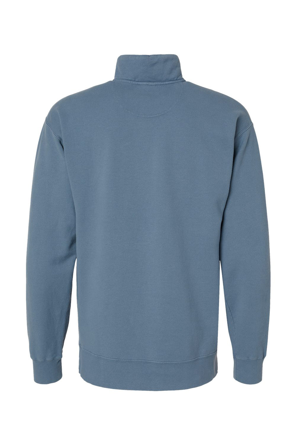 ComfortWash By Hanes GDH425 Mens 1/4 Zip Sweatshirt Saltwater Blue Flat Back