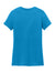 District DM104L Womens Perfect Weight Short Sleeve Crewneck T-Shirt Bright Turquoise Blue Flat Back