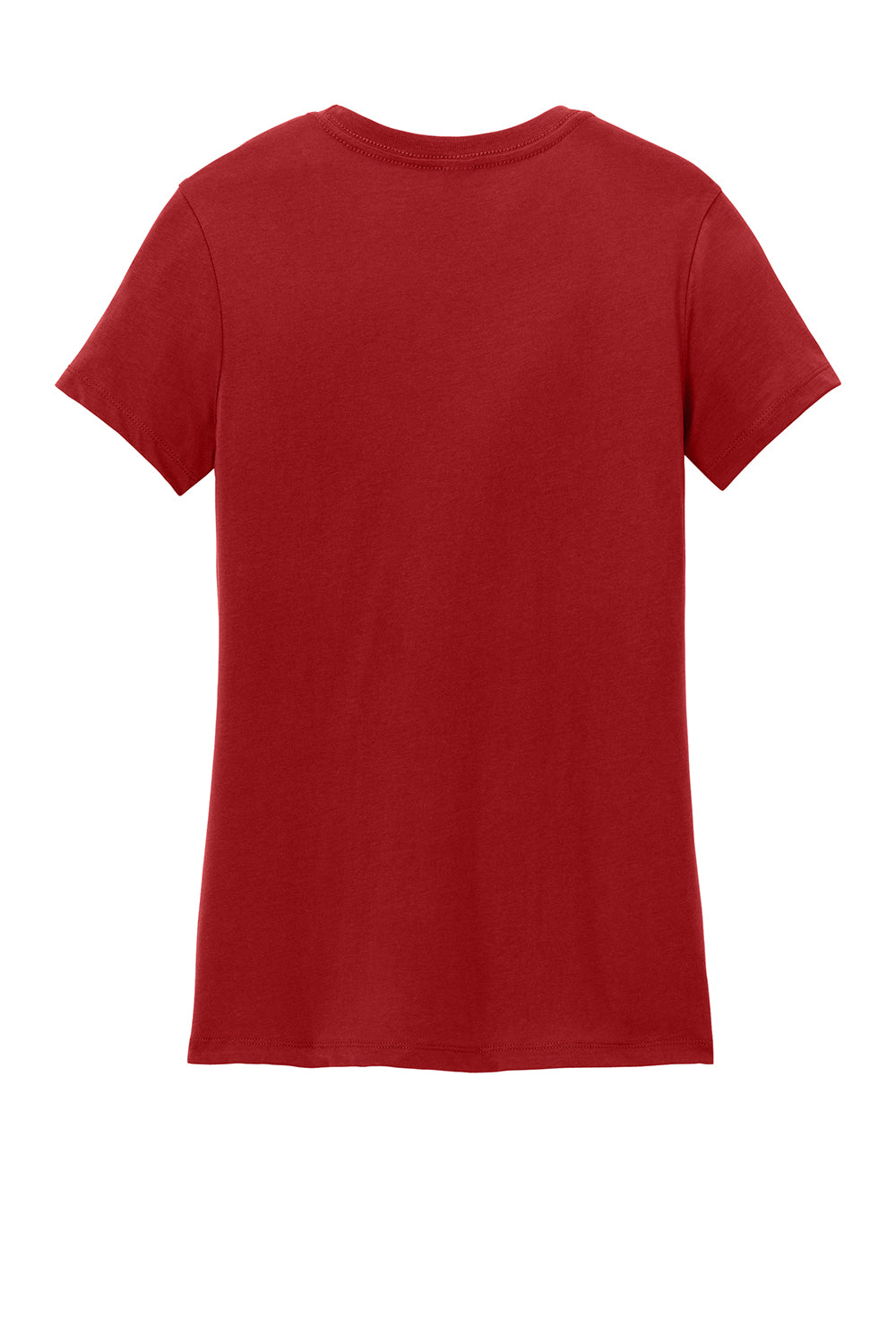 District DM104L Womens Perfect Weight Short Sleeve Crewneck T-Shirt Classic Red Flat Back