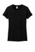 District DM104L Womens Perfect Weight Short Sleeve Crewneck T-Shirt Jet Black Flat Front