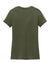 District DM104L Womens Perfect Weight Short Sleeve Crewneck T-Shirt Military Green Flat Back