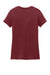 District DM104L Womens Perfect Weight Short Sleeve Crewneck T-Shirt Sangria Red Flat Back