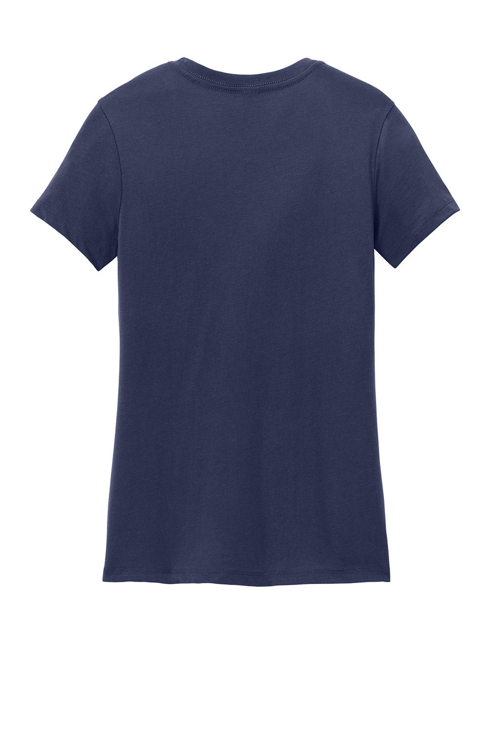 District DM104L Womens Perfect Weight Short Sleeve Crewneck T-Shirt Tanzanite Blue Flat Back