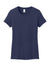 District DM104L Womens Perfect Weight Short Sleeve Crewneck T-Shirt Tanzanite Blue Flat Front