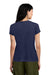 District DM104L Womens Perfect Weight Short Sleeve Crewneck T-Shirt Tanzanite Blue Model Back